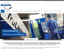 Tablet Screenshot of dr-oette-maschinenbauteile.de